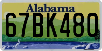AL license plate 67BK480