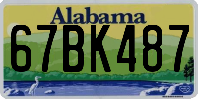 AL license plate 67BK487