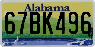 AL license plate 67BK496