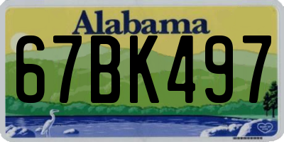 AL license plate 67BK497