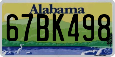 AL license plate 67BK498