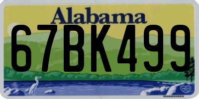 AL license plate 67BK499
