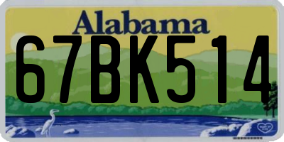 AL license plate 67BK514