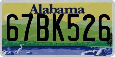 AL license plate 67BK526
