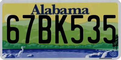 AL license plate 67BK535