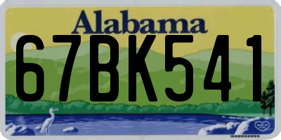 AL license plate 67BK541
