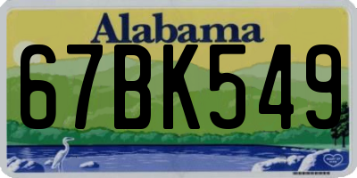AL license plate 67BK549