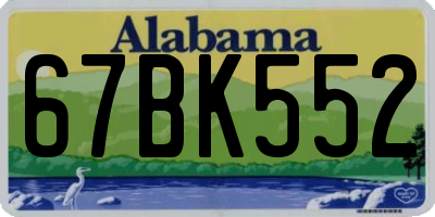 AL license plate 67BK552