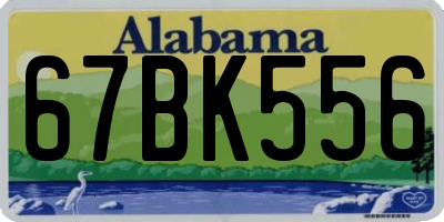 AL license plate 67BK556