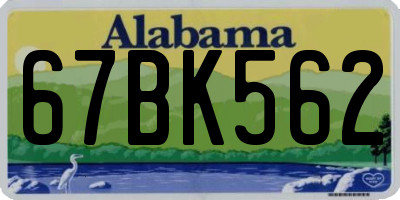 AL license plate 67BK562