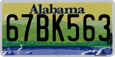 AL license plate 67BK563