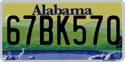 AL license plate 67BK570