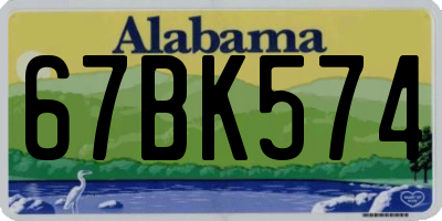 AL license plate 67BK574