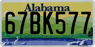 AL license plate 67BK577