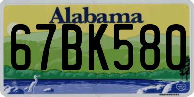 AL license plate 67BK580