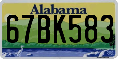AL license plate 67BK583