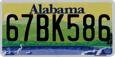 AL license plate 67BK586