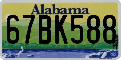 AL license plate 67BK588