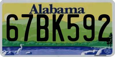 AL license plate 67BK592
