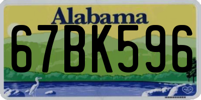 AL license plate 67BK596