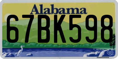 AL license plate 67BK598