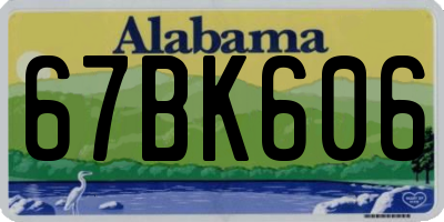 AL license plate 67BK606