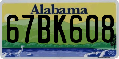 AL license plate 67BK608