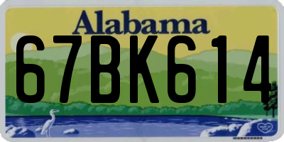 AL license plate 67BK614