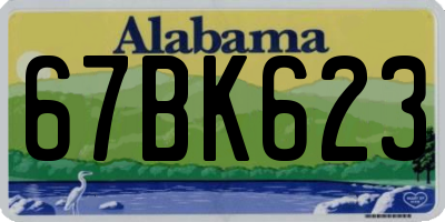 AL license plate 67BK623