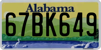 AL license plate 67BK649
