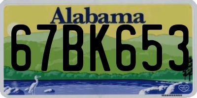 AL license plate 67BK653