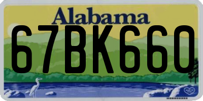 AL license plate 67BK660