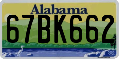 AL license plate 67BK662