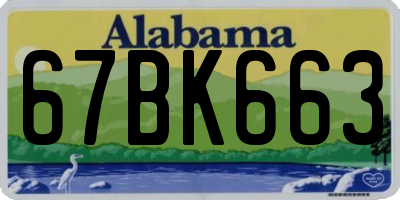 AL license plate 67BK663