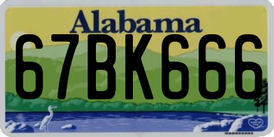 AL license plate 67BK666