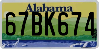 AL license plate 67BK674