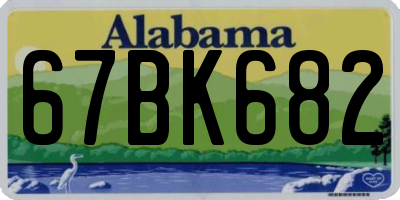AL license plate 67BK682