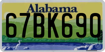 AL license plate 67BK690