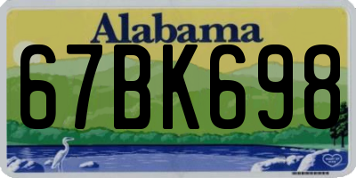 AL license plate 67BK698