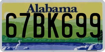 AL license plate 67BK699