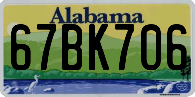 AL license plate 67BK706