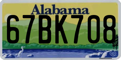 AL license plate 67BK708