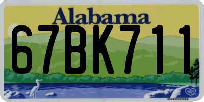 AL license plate 67BK711