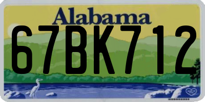 AL license plate 67BK712
