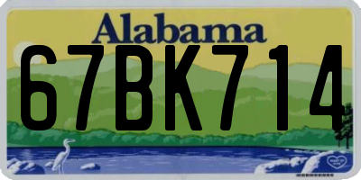AL license plate 67BK714