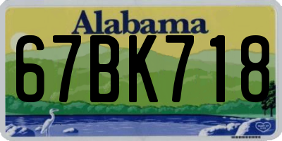 AL license plate 67BK718