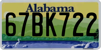 AL license plate 67BK722