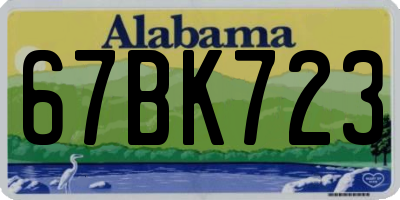 AL license plate 67BK723