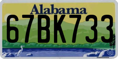 AL license plate 67BK733