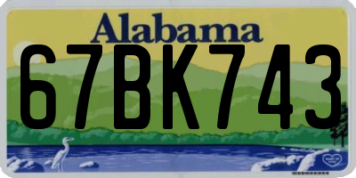 AL license plate 67BK743